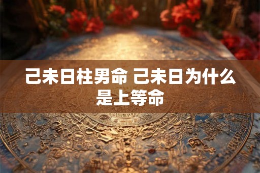 己未日柱男命 己未日为什么是上等命 己未日柱男命 己未日为什么是上等命