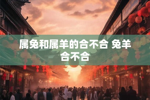 属兔和属羊的合不合 兔羊合不合