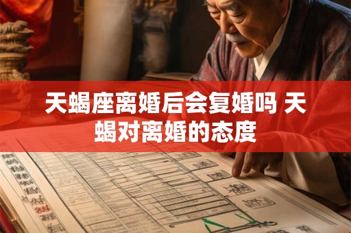 天蝎座离婚后会复婚吗 天蝎对离婚的态度