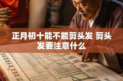 正月初十能不能剪头发 剪头发要注意什么