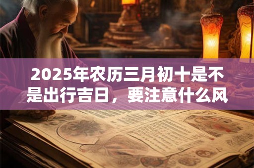 2025年农历三月初十是不是出行吉日，要注意什么风水？