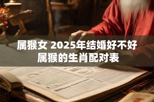 属猴女 2025年结婚好不好 属猴的生肖配对表