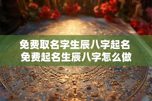 免费取名字生辰八字起名 免费起名生辰八字怎么做