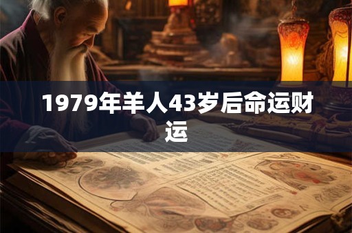 1979年羊人43岁后命运财运