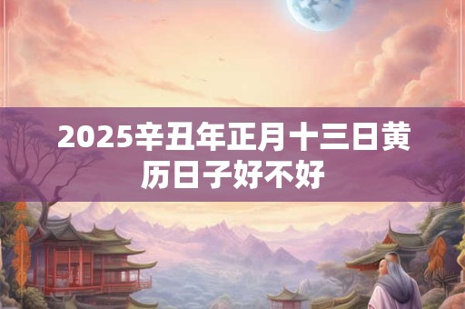 2025辛丑年正月十三日黄历日子好不好