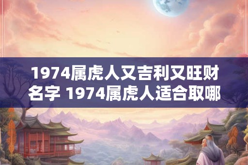 1974属虎人又吉利又旺财名字 1974属虎人适合取哪些吉利又旺财名字