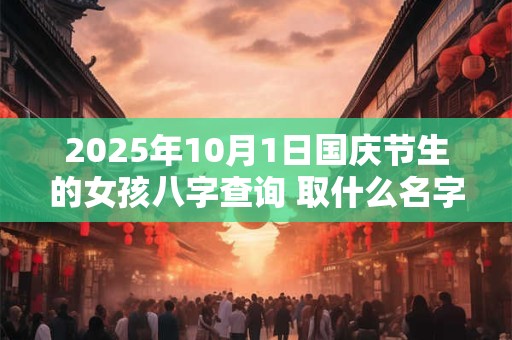 2025年10月1日国庆节生的女孩八字查询 取什么名字吉利