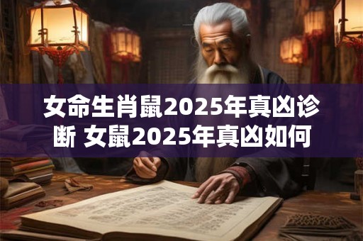 女命生肖鼠2025年真凶诊断 女鼠2025年真凶如何