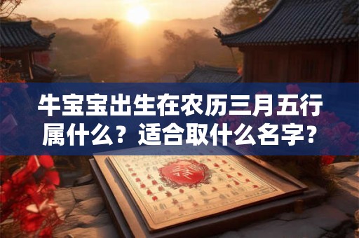 牛宝宝出生在农历三月五行属什么?适合取什么名字? 牛宝宝出生在农历三月五行属什么?适合取什么名字?