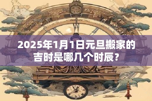 2025年1月1日元旦搬家的吉时是哪几个时辰? 2025年1月1日元旦搬家的吉时是哪几个时辰?