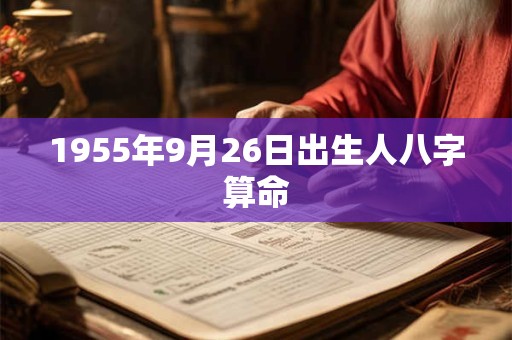 1955年9月26日出生人八字算命