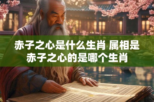 赤子之心是什么生肖 属相是赤子之心的是哪个生肖