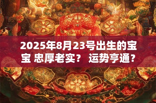 2026年8月23号出生的宝宝 忠厚老实? 运势亨通? 2026年8月23号出生的宝宝 忠厚老实? 运势亨通?