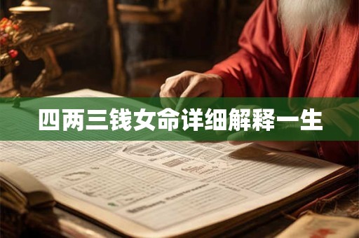 四两三钱女命详细解释一生