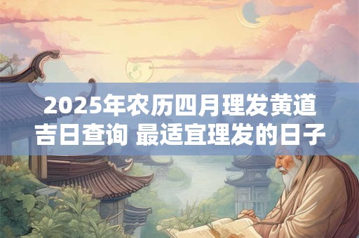 2025年农历四月理发黄道吉日查询 最适宜理发的日子