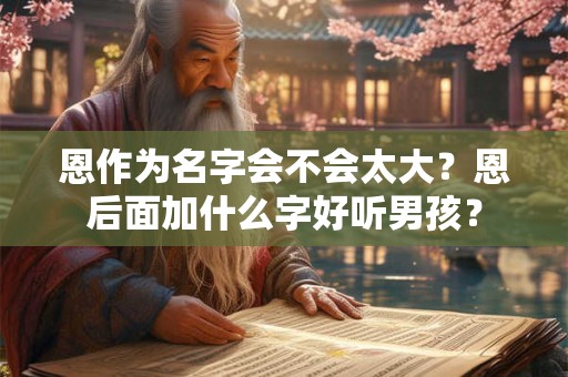 恩作为名字会不会太大？恩后面加什么字好听男孩？