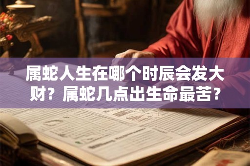 属蛇人生在哪个时辰会发大财？属蛇几点出生命最苦？
