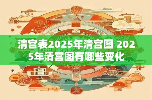 清宫表2025年清宫图 2025年清宫图有哪些变化