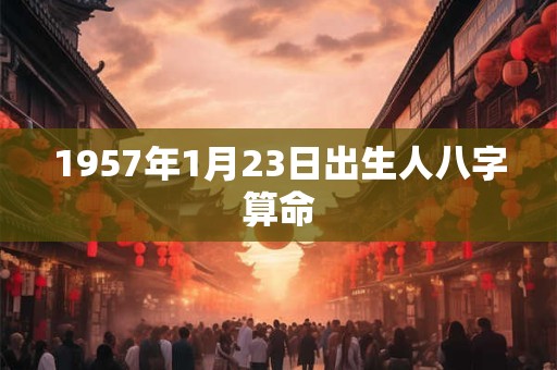 1957年1月23日出生人八字算命