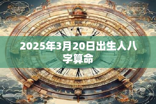 2025年3月20日出生人八字算命