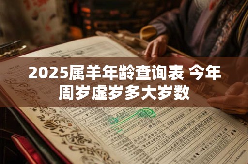 2025属羊年龄查询表 今年周岁虚岁多大岁数
