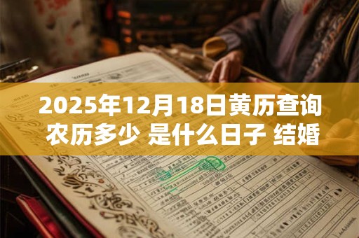 2025年12月18日黄历查询 农历多少 是什么日子 结婚吉时