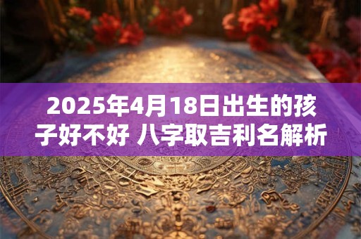 2025年4月18日出生的孩子好不好 八字取吉利名解析