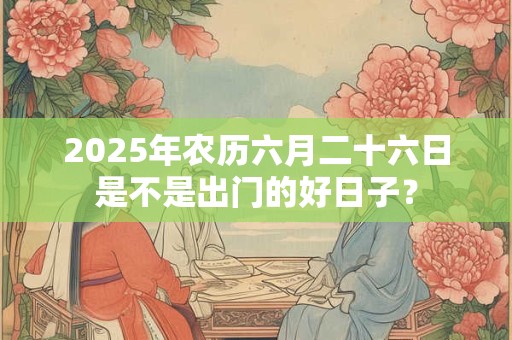 2026年农历六月二十六日是不是出门的好日子? 2026年农历六月二十六日是不是出门的好日子?