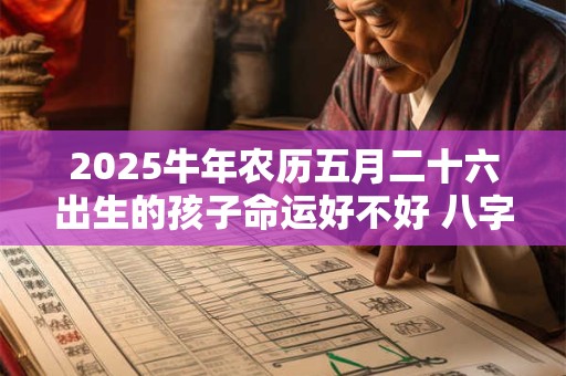 2025牛年农历五月二十六出生的孩子命运好不好 八字旺吗
