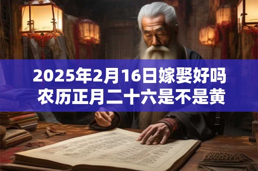 2025年2月16日嫁娶好吗 农历正月二十六是不是黄道吉日