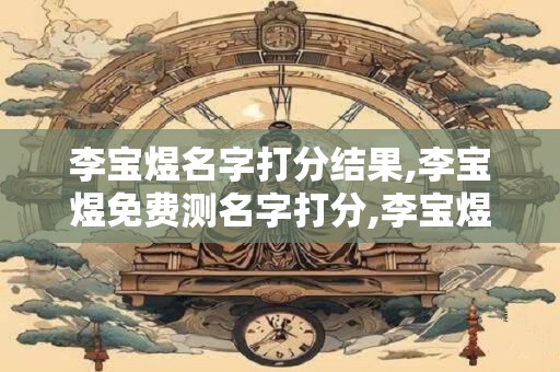 李宝煜名字打分结果,李宝煜免费测名字打分,李宝煜周易免费测名字打分