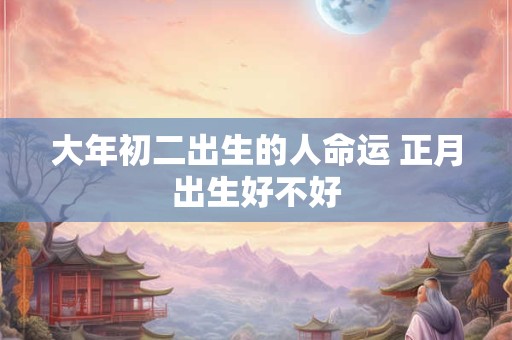 大年初二出生的人命运 正月出生好不好