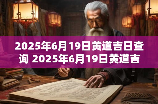 2025年6月19日黄道吉日查询 2025年6月19日黄道吉日是什么