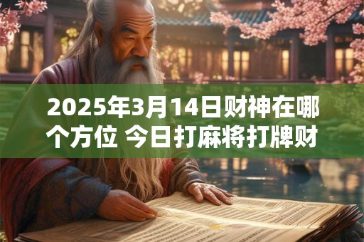 2025年3月14日财神在哪个方位 今日打麻将打牌财运方位 2025年3月14日财神在哪个方位 今日打麻将打牌财运方位