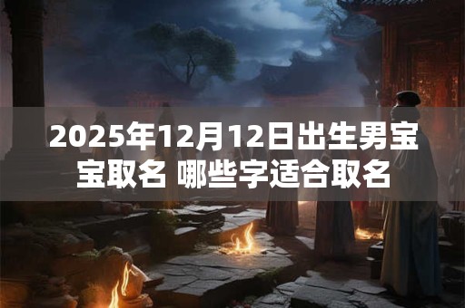 2025年12月12日出生男宝宝取名 哪些字适合取名