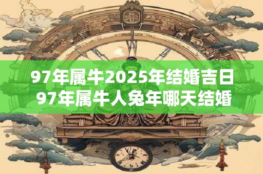 97年属牛2025年结婚吉日 97年属牛人兔年哪天结婚好 97年属牛2025年结婚吉日 97年属牛人兔年哪天结婚好