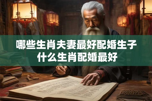 哪些生肖夫妻最好配婚生子 什么生肖配婚最好