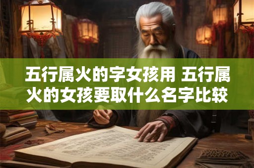 五行属火的字女孩用 五行属火的女孩要取什么名字比较好