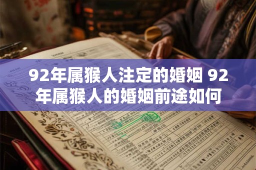 92年属猴人注定的婚姻 92年属猴人的婚姻前途如何