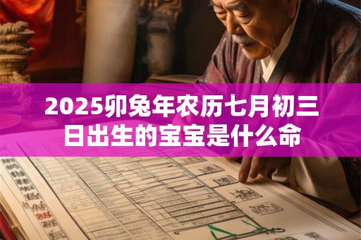 2026卯兔年农历七月初三日出生的宝宝是什么命 2026卯兔年农历七月初三日出生的宝宝是什么命