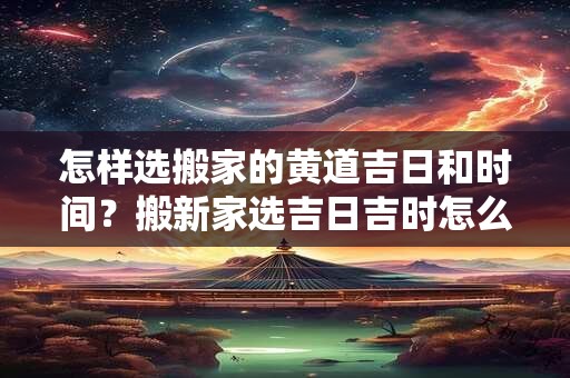 怎样选搬家的黄道吉日和时间？搬新家选吉日吉时怎么选