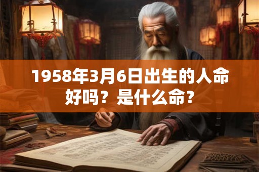 1958年3月6日出生的人命好吗？是什么命？