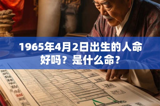 1965年4月2日出生的人命好吗？是什么命？