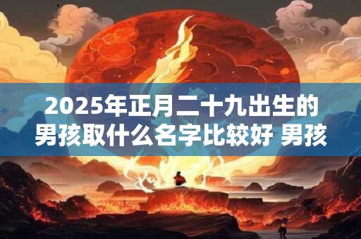 2025年正月二十九出生的男孩取什么名字比较好 男孩名字集锦