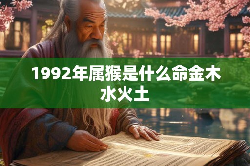 1992年属猴是什么命金木水火土