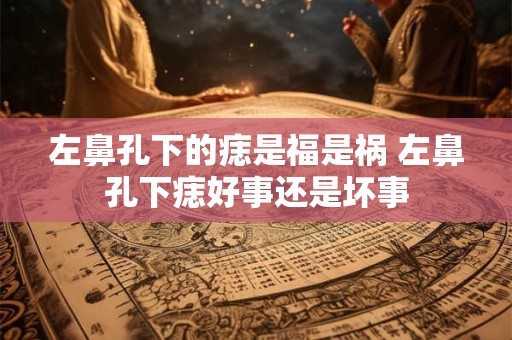左鼻孔下的痣是福是祸 左鼻孔下痣好事还是坏事