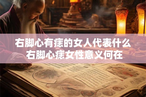 右脚心有痣的女人代表什么 右脚心痣女性意义何在