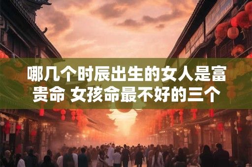 详细阅读:哪几个时辰出生的女人是富贵命 女孩命最不好的三个时辰 哪几个时辰出生的女人是富贵命 女孩命最不好的三个时辰