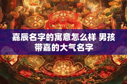 嘉辰名字的寓意怎么样 男孩带嘉的大气名字