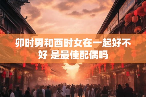 卯时男和酉时女在一起好不好 是最佳配偶吗